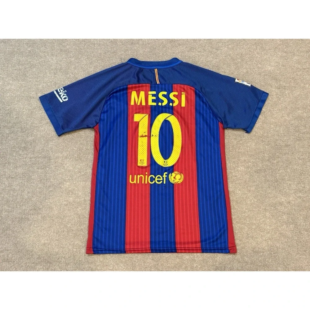 2014-2015 Nike FC Barcelona Lionel Messi Dri-FIT Soccer Jersey Size Medium Boys